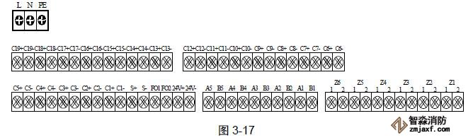 控制器外接線端子示意圖如圖