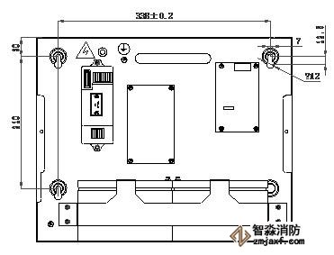 海灣可燃氣體報警控制器/主機JB-KR-GST004墻壁安裝圖